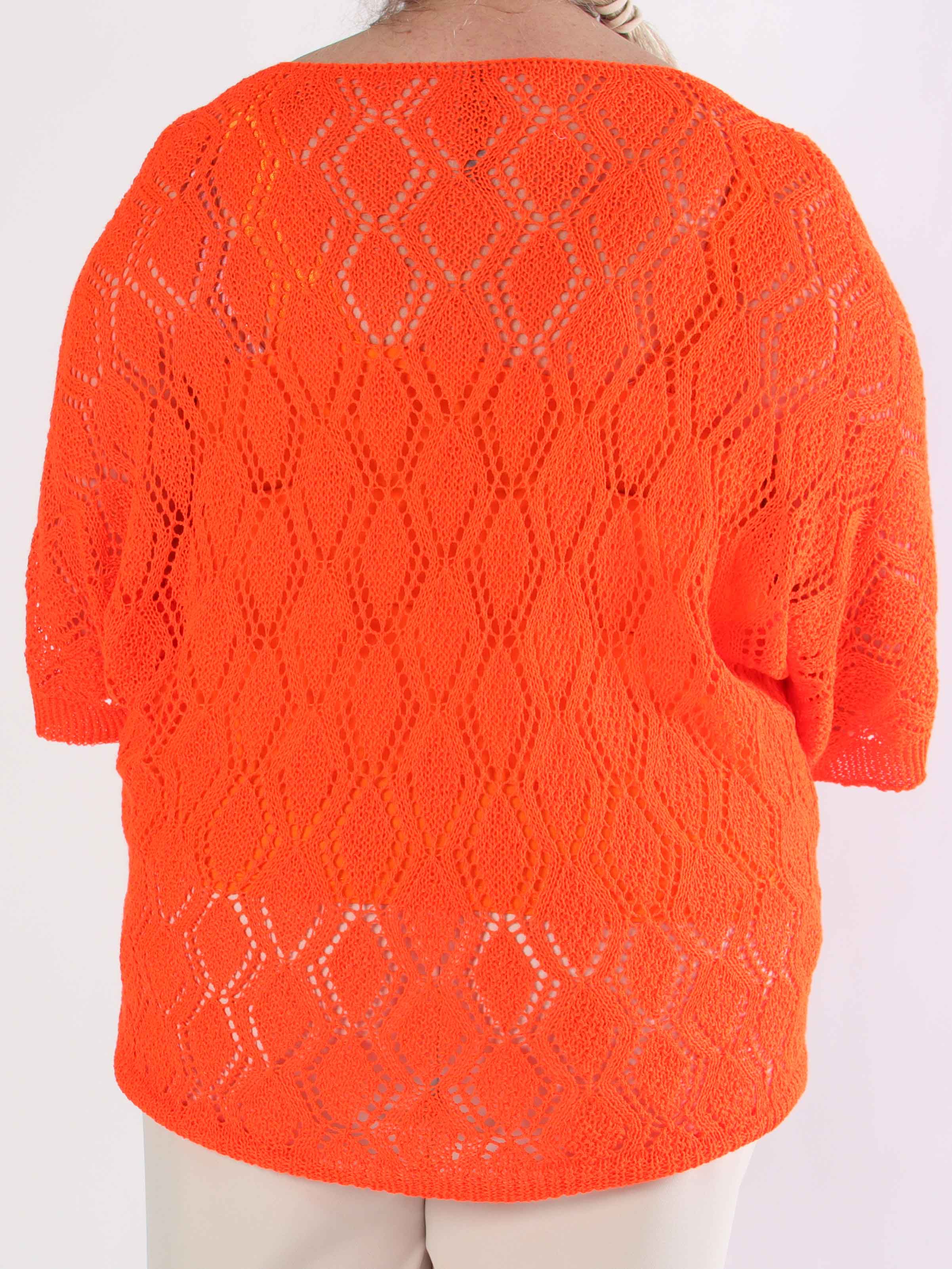 Deisy - Söt plus size-tunika i stickat spetsmönster